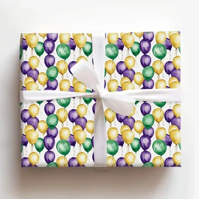 Balloons and Beads - Gift Wrap for Christmas, Holidays Wrapping Paper, Christmas Wrapping Paper