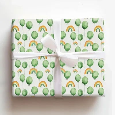 A Party for Green - Gift Wrap for Christmas, Holidays Wrapping Paper, Christmas Wrapping Paper