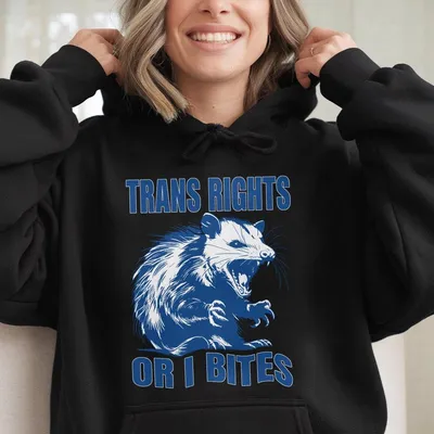 Trans Rights Or I Bite Hoodie Gay Rights Hoodie Funny Lgbtq Pride Trans Hoodie Trans Kids Funny Queer Hoodie Trans Men Women