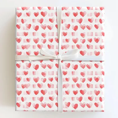 Love Lines - Gift Wrap for Christmas, Holidays Wrapping Paper, Christmas Wrapping Paper