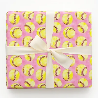 Fastballs and Fairytales - Gift Wrap for Christmas, Holidays Wrapping Paper, Christmas Wrapping Paper