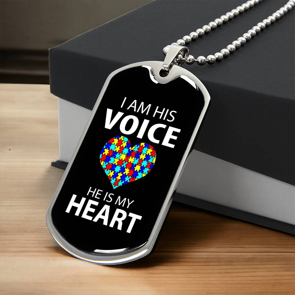 Autism Dad Mom Dog Tag Necklace - Army Tag Necklace, Dog Tag