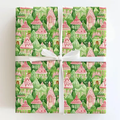 Pink Twist - Gift Wrap for Christmas, Holidays Wrapping Paper, Christmas Wrapping Paper