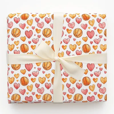 Fast Break to My Heart - Gift Wrap for Christmas, Holidays Wrapping Paper, Christmas Wrapping Paper