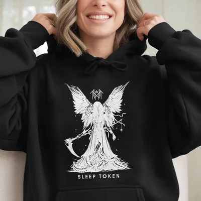 Sleep Token Reaper Angel Natural Hoodie Hoodie Sleep Token Band Hoodie Concert Tour 2025 Hoodie All Seasons Outfits Unis