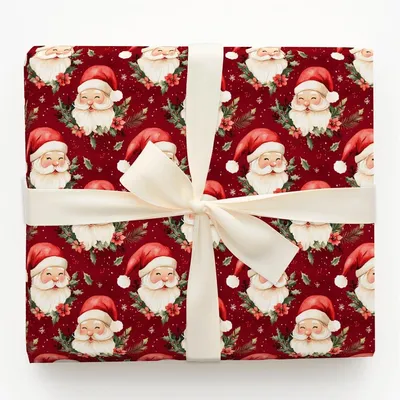 Claus Before Time - Gift Wrap for Christmas, Holidays Wrapping Paper, Christmas Wrapping Paper