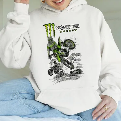 Monster Energy Motocross Hoodie Off Road Adventure Hoodie For Extreme Sports Lovers Hoodie Graphic Hoodie