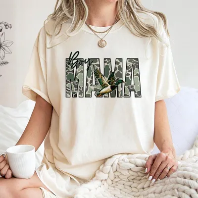 Boy Mama Camo Ducks Hunting T-Shirt, Camo Mama T-Shirt, Mallard Ducks Mama Hunting Camo T-Shirt