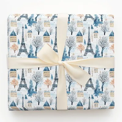 Twinkle Paris - Gift Wrap for Christmas, Holidays Wrapping Paper, Christmas Wrapping Paper