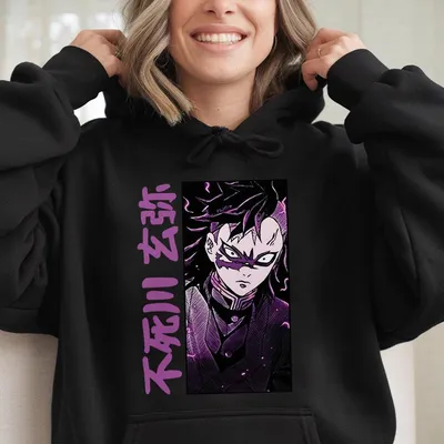 2025 Anime Demon Slayer Hoodie,Shinazugawa Genya Graphic,Wool Hoodie For Men & Women