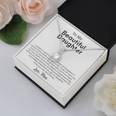Gift for Daughter from Mom, Mom to Daughter Jewelry Gift, Daughter Necklace, Sentimental Gift for Daughter, Wedding Day, Graduation, Birthday, Proud