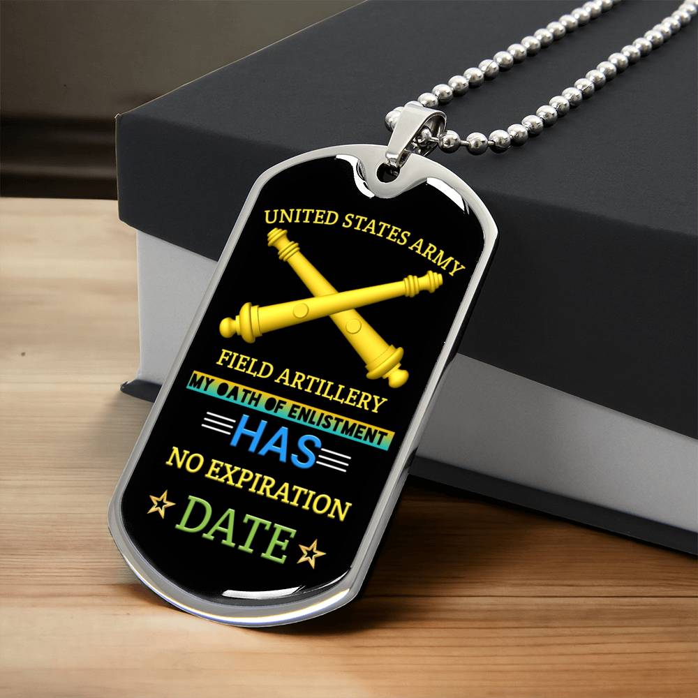 Gorgeous Dog Tag For Field Artillery - Army Tag Necklace, Dog Tag