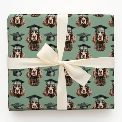 Boykin Spaniel Graduate - Gift Wrap for Christmas, Holidays Wrapping Paper, Christmas Wrapping Paper