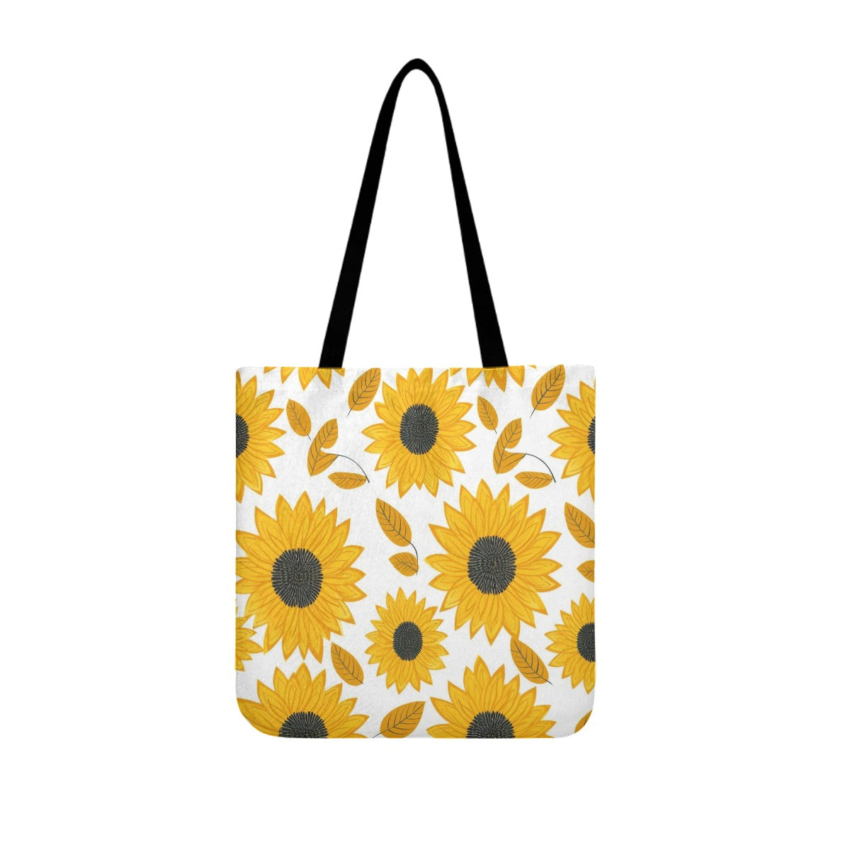 Sunflower Pattern Tote Bag – Yellow Black