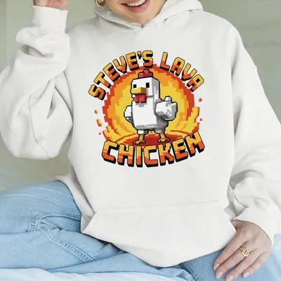 Lava Chicken Youth Hoodie Graphic Hoodie For Boys Minecraft Cotton Graphic Hoodie Gamer Gift Boys Girls Birthday Hoodie Youth