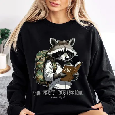 Too Feral For School Youth Sweatshirt Southernboy Clothing Southern Style Youth Sweatshirt Youth Clothes Trending Kids Sweatshirt
