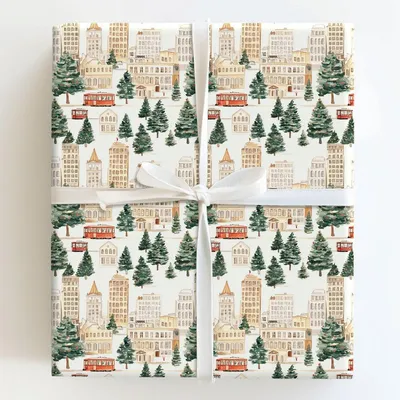 Holiday By the Bay - Gift Wrap for Christmas, Holidays Wrapping Paper, Christmas Wrapping Paper