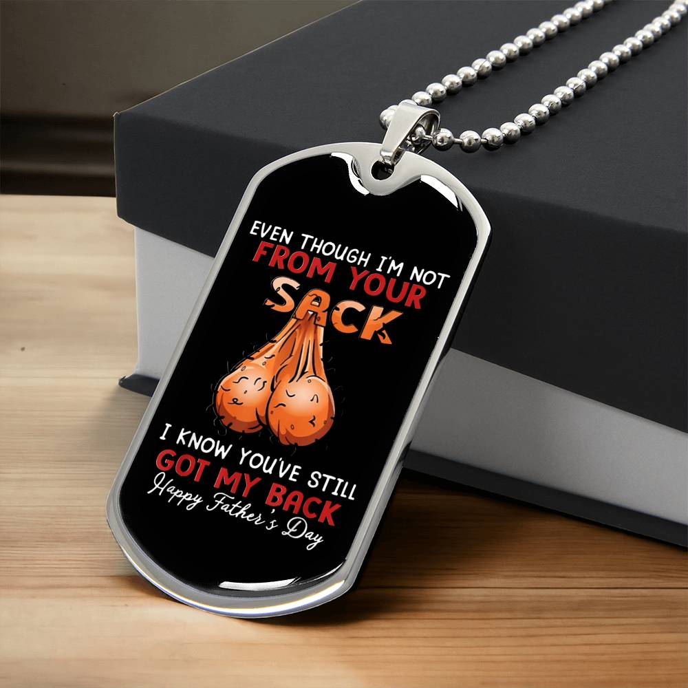 Father's Day Funny Necklace - Army Tag Necklace, Dog Tag