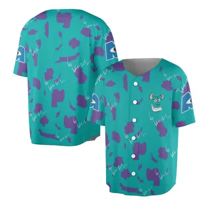 Sulley Monsters Baseball Jersey, Funny Cartoon Costume Baseball Jersey, Monster Inc Inspired Sportswear, Halloween Gift Apparel