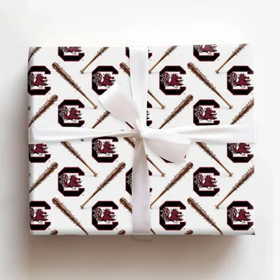 Gamecock Holiday Sluggers - Gift Wrap for Christmas, Holidays Wrapping Paper, Christmas Wrapping Paper