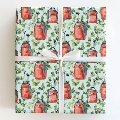 Country Club Red - Gift Wrap for Christmas, Holidays Wrapping Paper, Christmas Wrapping Paper