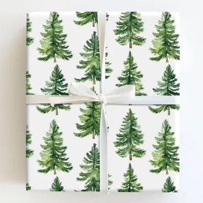 On the Tree Line - Gift Wrap for Christmas, Holidays Wrapping Paper, Christmas Wrapping Paper