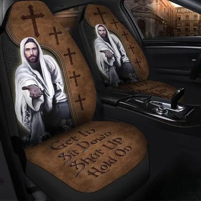 Jesus Christian Front Car Seat Cover Get In Shut Up