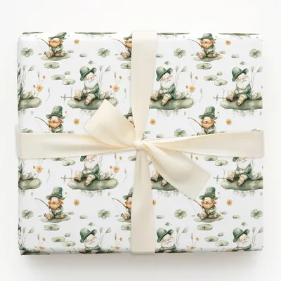 Fishing for Gold - Gift Wrap for Christmas, Holidays Wrapping Paper, Christmas Wrapping Paper