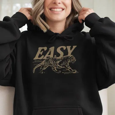 Vintage Tiger Graphic Hoodie Retro Festival Hoodie For Men And Women Trendy Classic Top Easy Style For Daily Wear