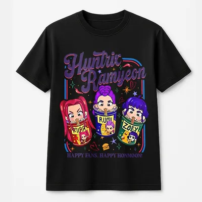 Kpdh Ramyeon For Unisex, Demon Hunter Movie Inspired Noodle T-Shirt, Cool Korea Inspired Apparel, Gift For Huntrix Fans