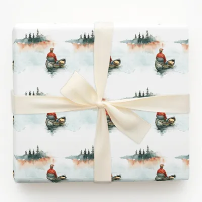 Dad's Happy Place - Gift Wrap for Christmas, Holidays Wrapping Paper, Christmas Wrapping Paper