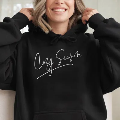 Cozy Season Hoodie Fall Winter Cozy Hoodie Cozy Vibes Basic Autumn  Fall Autumn Clothes Full Sizes Full Color