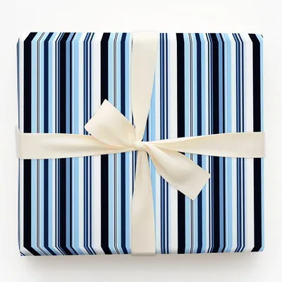 Blue and Black - Gift Wrap for Christmas, Holidays Wrapping Paper, Christmas Wrapping Paper