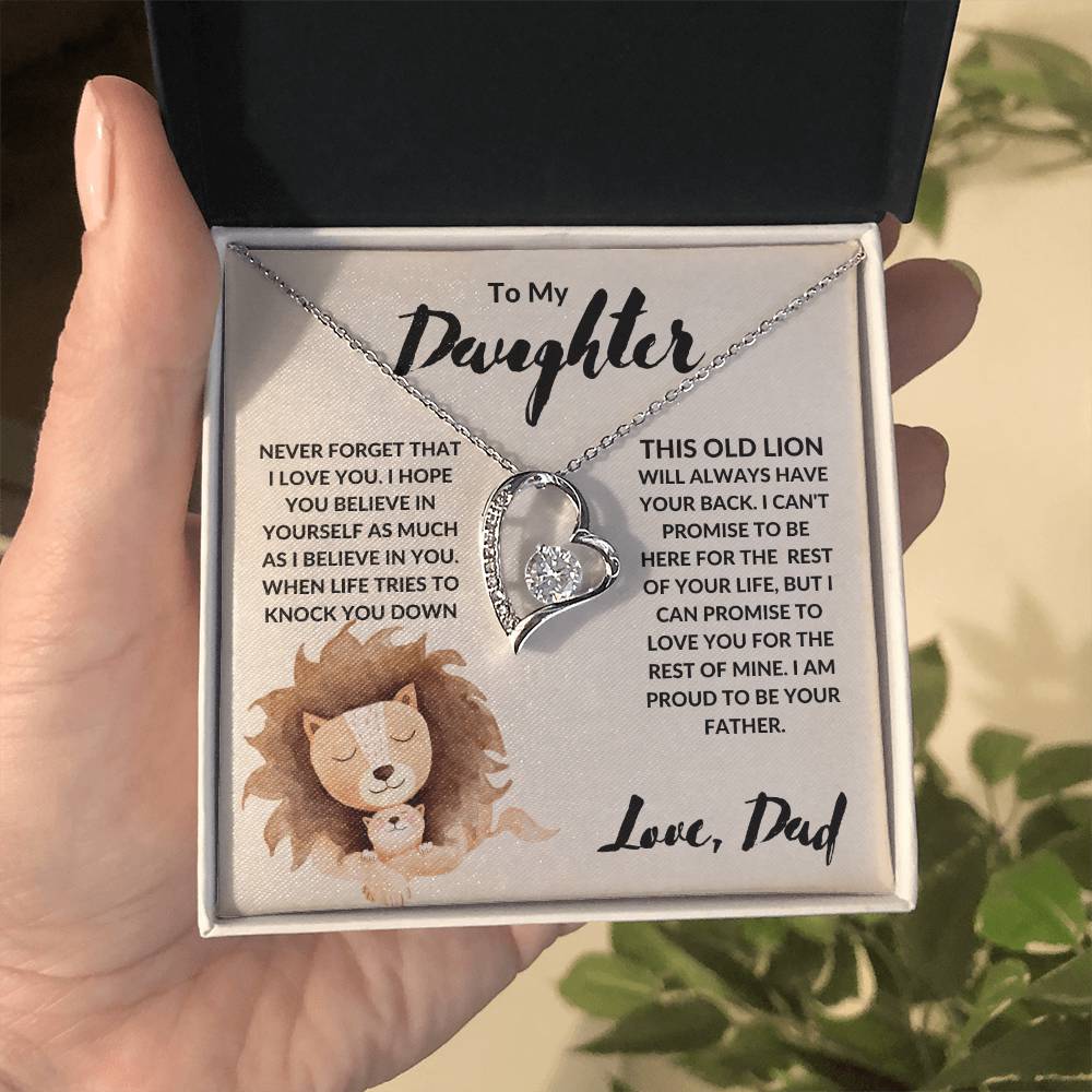 To My Daughter - Promise To Love You - Forever Love Necklace