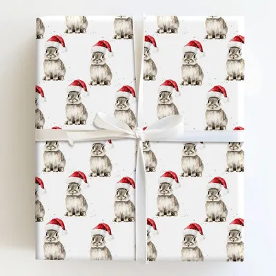 Hop Scotch Claus - Gift Wrap for Christmas, Holidays Wrapping Paper, Christmas Wrapping Paper