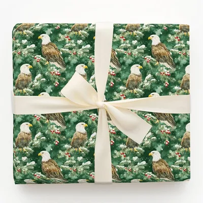 Feathered Freedom - Gift Wrap for Christmas, Holidays Wrapping Paper, Christmas Wrapping Paper