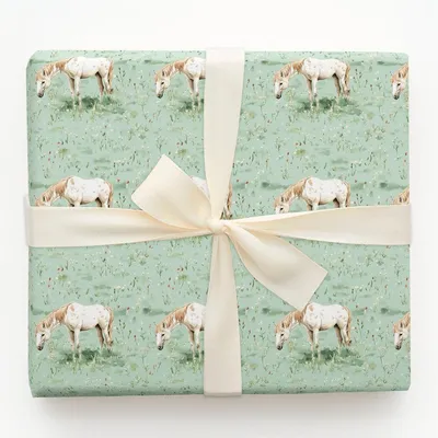 Painted Path - Gift Wrap for Christmas, Holidays Wrapping Paper, Christmas Wrapping Paper
