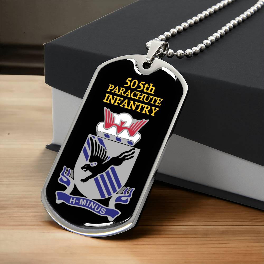 Awesome Dog Tag For 505Th Parachute Infantry - Army Tag Necklace, Dog Tag