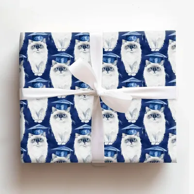 Birman Graduate - Gift Wrap for Christmas, Holidays Wrapping Paper, Christmas Wrapping Paper