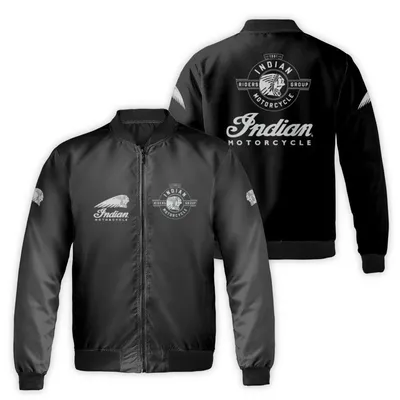 Bomber Jacket,Indian Motorcycle Rider Group,Biker Lifestyle Apparel Bomber Jacket