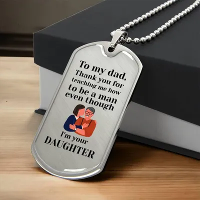 Necklace For My Supporter Dad - Army Tag Necklace, Dog Tag