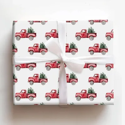 To the Tree Farm - Gift Wrap for Christmas, Holidays Wrapping Paper, Christmas Wrapping Paper