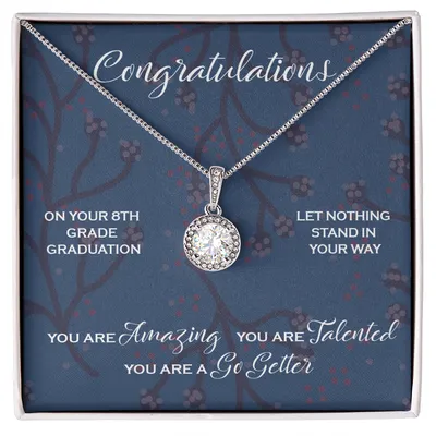 8th Grade Graduation Gift For Her, Graduation Gift For Daughter Niece Sister Granddaughter, Middle School Graduation Gift Idea, Necklace Daughter, Graduation Gift, Graduation Necklace, Graduation Gift For Her, Birthday, Grown Up Daughter