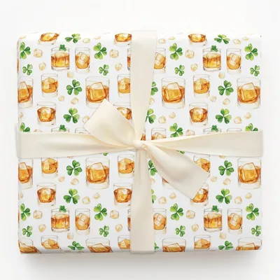 Whiskey Rich - Gift Wrap for Christmas, Holidays Wrapping Paper, Christmas Wrapping Paper