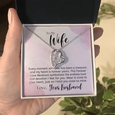 To My Wife, A Treasure - Forever Love Necklace