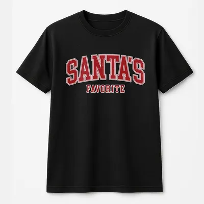 Santa’S Favorite Christmas T-Shirt – Funny Holiday, Cute Festive Graphic Top, Cozy Unisex Winter T-Shirt & Perfect Xmas Gift Idea, Made In Usa.Lkd