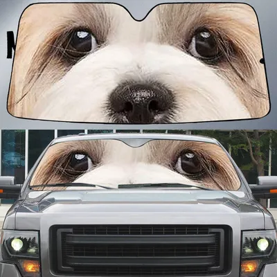 Shih Tzu's Eyes Beautiful Dog Eyes Car Sun Shade Cover Auto Windshield PrintSyde
