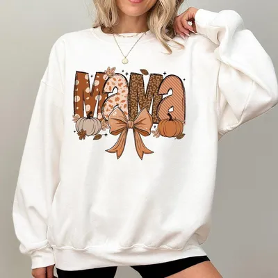 Coquette Mama Unisex Sweatshirt Fall Vibes Cotton Sweatshirt Autumn Coquette Sweatshirt Fall Mama Unisex Sweatshirt Fall Mama