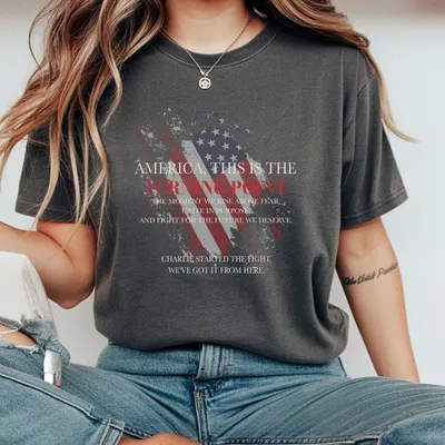 Charlie Kirk Turning Point Graphic T-Shirt Memorial Tribute T-Shirt For Men And Women Unisex Classic Cotton Top Casual Graphic