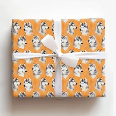Go Husky Orange - Gift Wrap for Christmas, Holidays Wrapping Paper, Christmas Wrapping Paper